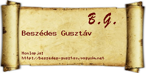 Beszédes Gusztáv névjegykártya