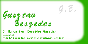 gusztav beszedes business card