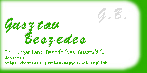 gusztav beszedes business card